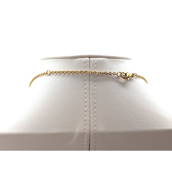 Gold Tone Large Initial 'G' Pendant 16"-18" Necklace - Picture 4 of 4